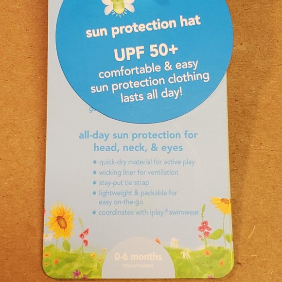 I Play Bucket Sun Hat 0-6 Months Navy - Picture 5 of 6